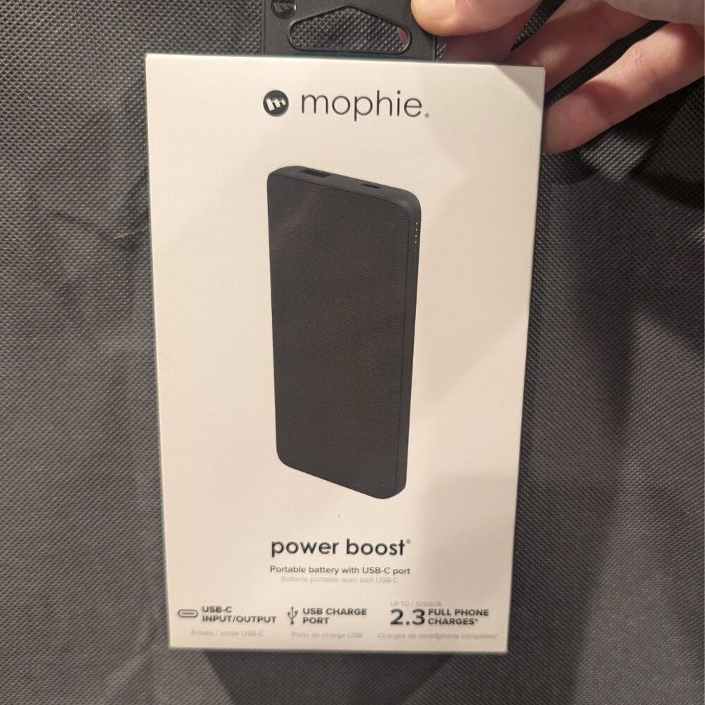 Mophie Power Boost 10,000 mAh Portable Power Bank – USB-C & USB-A NIB
